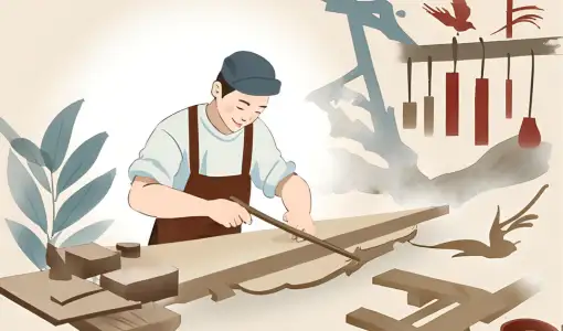 Dessin d'un charpentier