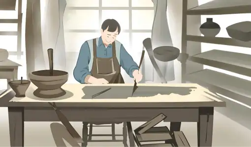Dessin d'un charpentier